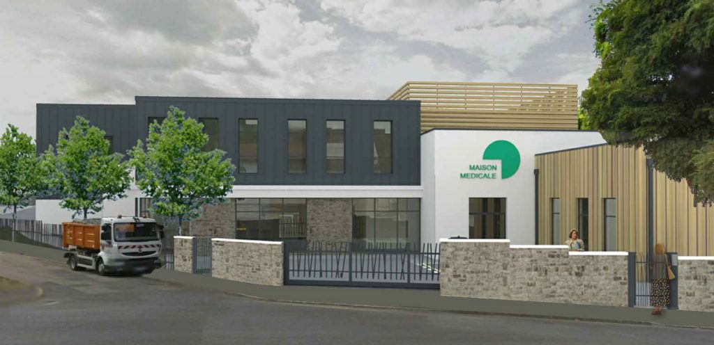 Projet de construction de la maison médicale (Vue Nord Est) Maison médicale - Vue NE